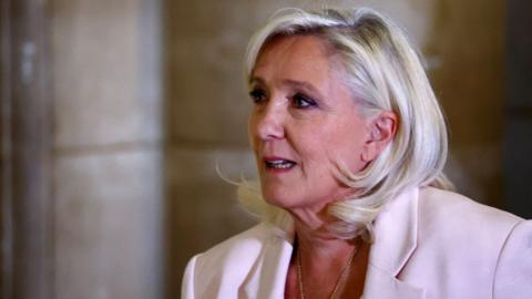 Marine Le Pen has arrived at the Court of Appeal in Paris