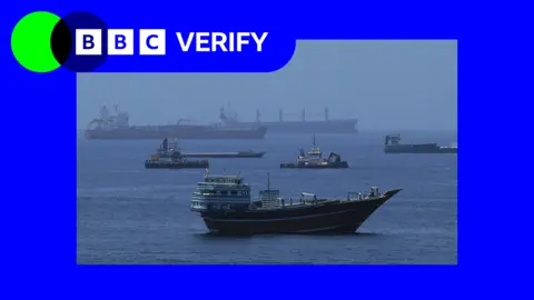 An image of ships in the Gulf of Oman with Verify branding