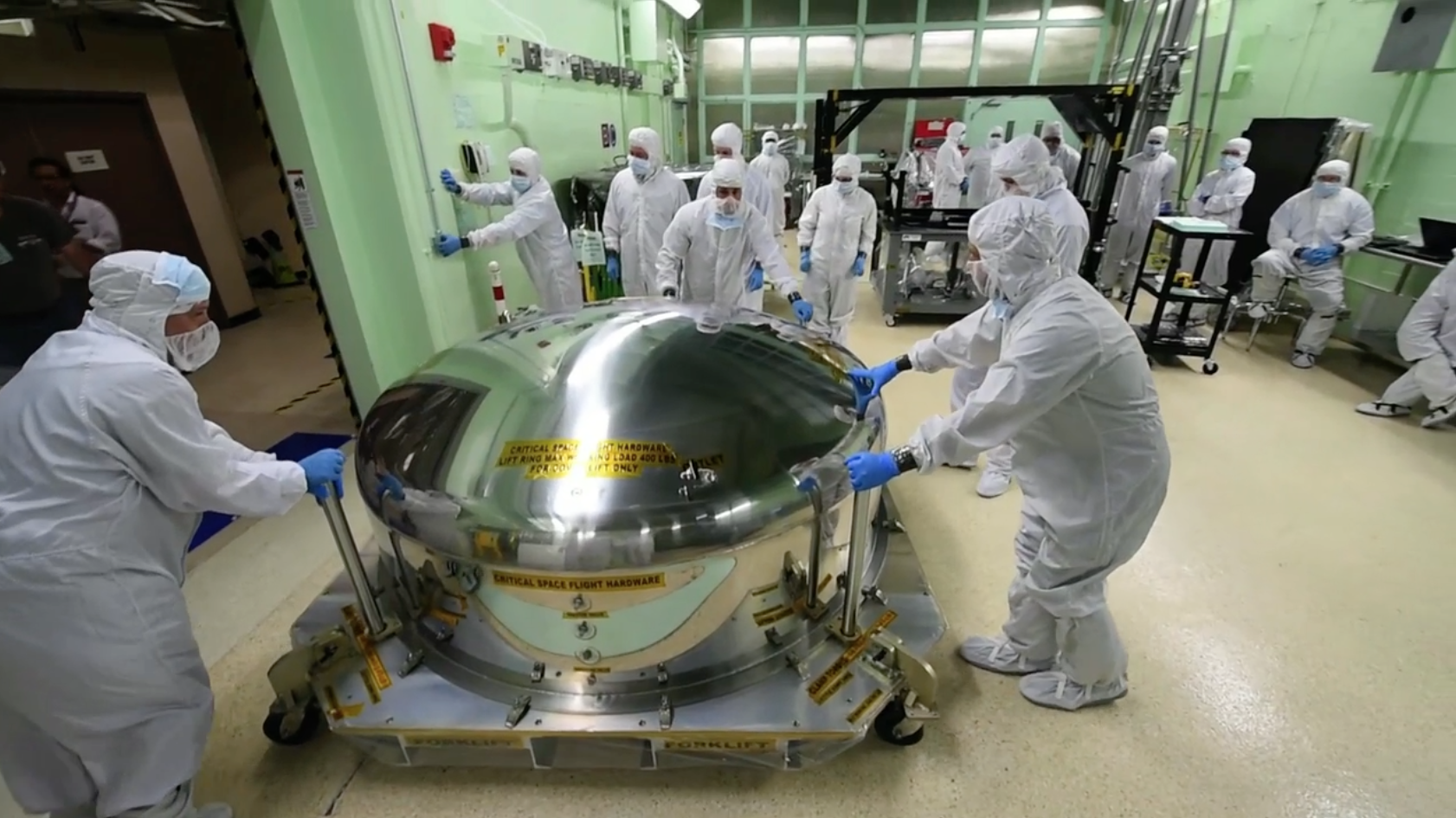 B-roll video of Webb Telescope mirror work in NASA Goddard Space Flight Center’s Calibration, Integration, and Alignment Facility (CIAF) in preparation for installation on the backplane.
